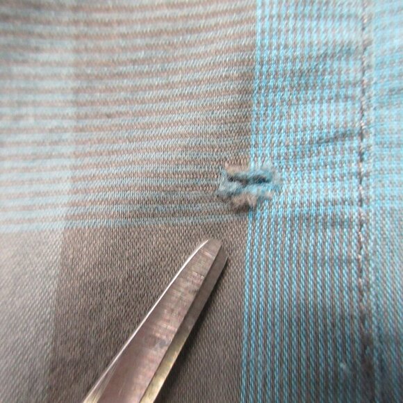 Arcteryx Men's Peakline Plaid Shirt Blue Grey Button Hiking Outdoor Casual 154 - Picture 9 of 12